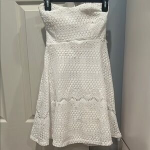 Charlotte Russe Cream Strapless A-line Dress